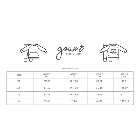 Goumi Kids Bamboo/Cotton Jogger Pajama Set in Light Peach (2T) - Picture 8 of 8